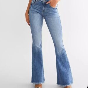 Kancan Signatire Buckle Exclusive Stretch Flare Jeans Size 28 EUC